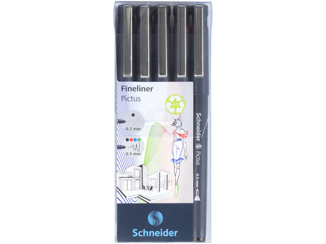 Fineliner Schneider Pictus Etui 5 Stück