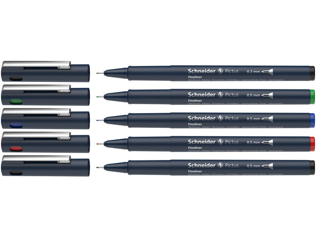 Fineliner Schneider Pictus Etui 5 Stück