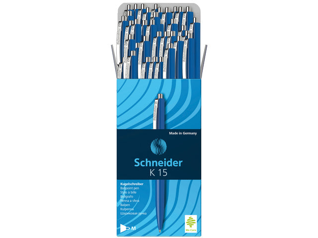 Balpen Schneider K15 blauw doos 50 stuks
