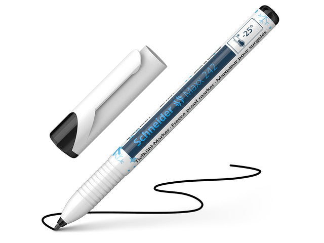 Diepvries marker Schneider Maxx 242 op blister zwart