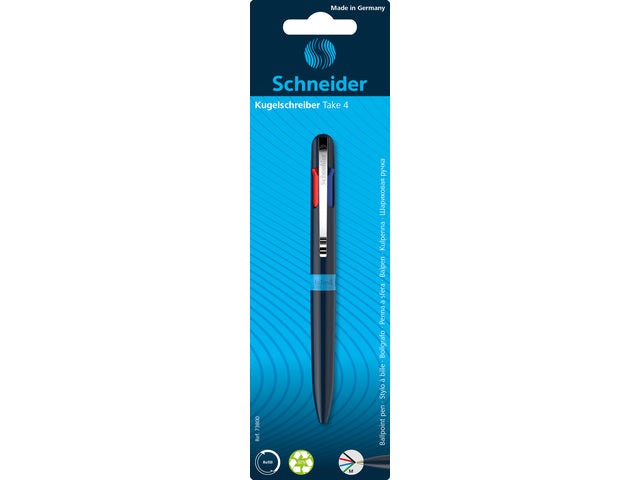 Balpen Schneider Take 4 op blister