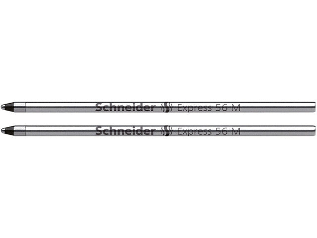 Balpenvulling Schneider Express 56 M 2 stuks op blister zwart
