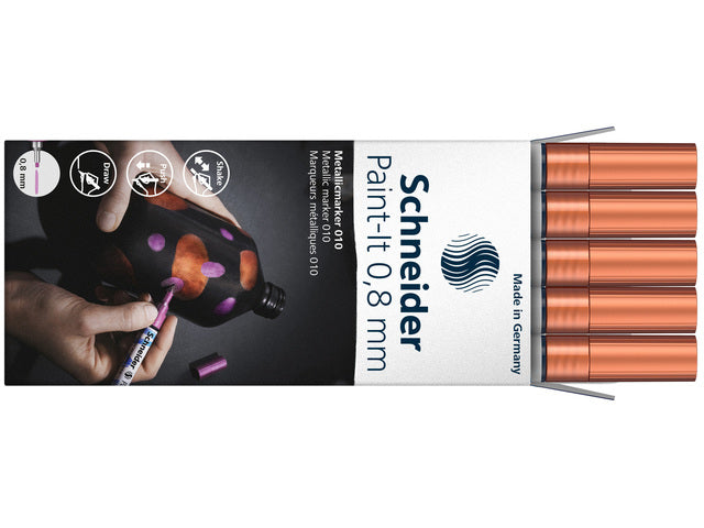 Metallic marker Schneider Paint-it 010 0,8mm koper metallic