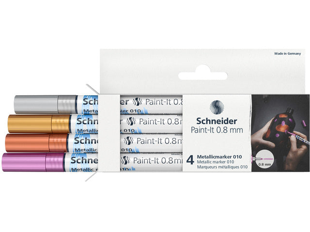 Metallic marker Schneider Paint-it 010 0,8mm etui 4st.