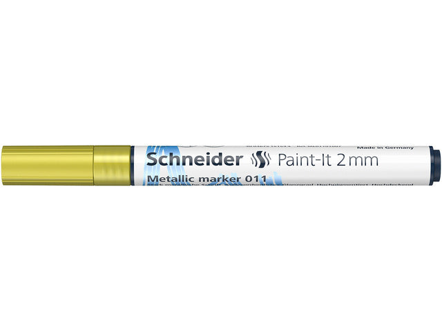 Metallic marker Schneider Paint-it 011 2mm geel metallic