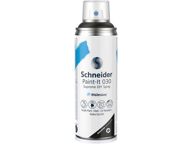 Supreme DIY Spray Schneider Paint-it 030 schwarz 200ml Acrylverf