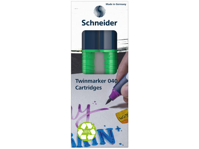 Twinmarker Schneider cartridge Paint-it 040 groen zwartwoud 053