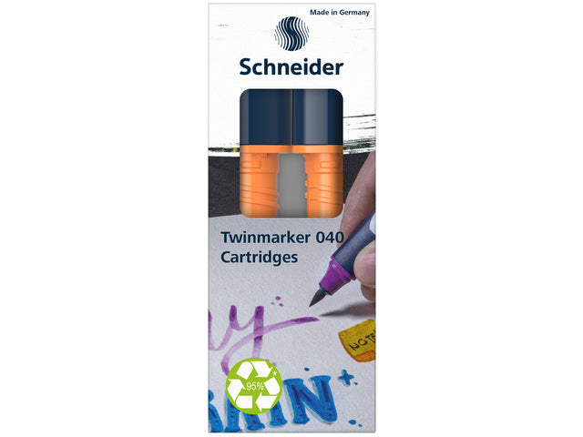 Twinmarker Schneider cartridge Paint-it 040 oranje/ rood 123