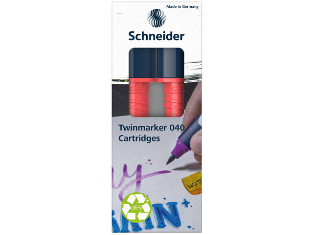 Twinmarker Schneider patroon Paint-it 040 rood 124