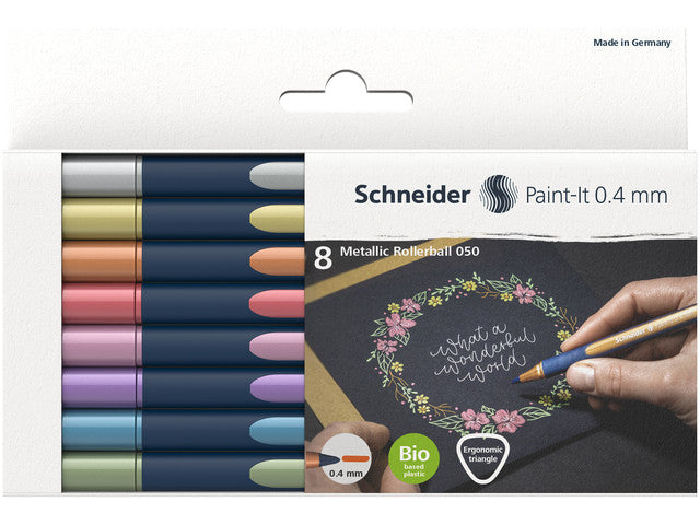 Metallic-Rollerball Schneider Paint-it 050 0,4 mm Etui 8 Stück