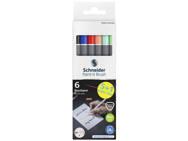 Penseelpen Schneider Paint-it 070 5+1 ass. V02 kartonnen doos
