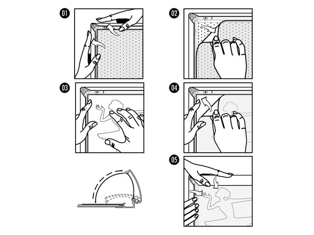 Kliklijst Seco A1 zwart 25mm Aluminium frame, anti-glans PVC voorkant