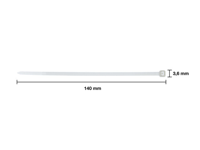 Kabelbinder Seco kleurloos 3,6mm x 200mm. 10x100st