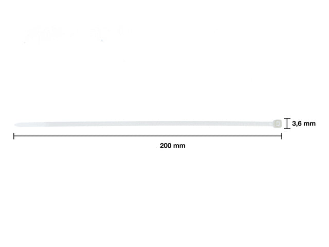 Kabelbinder Seco kleurloos 3,6mm x 140mm. 10x100st