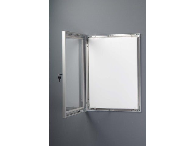 Posterlijst Seco 2x Perspex A4 zilver afsluitbaar