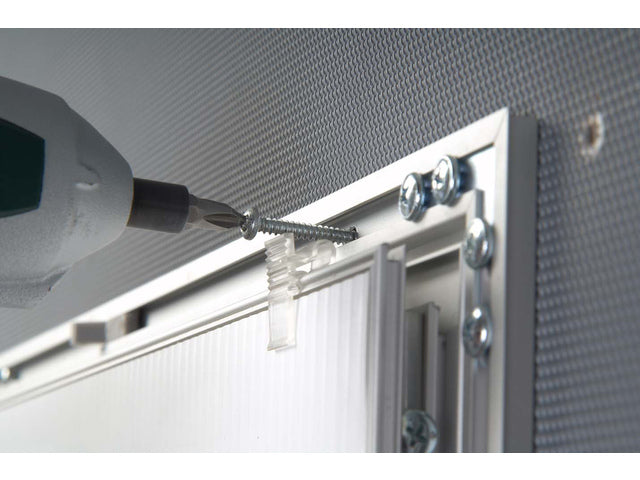 Posterlijst Seco 2x Perspex A4 zilver afsluitbaar