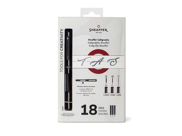 Kalligrafieset Sheaffer zwart mini penpunten F/M/B