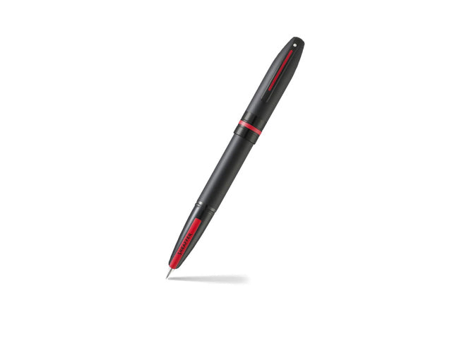 Vulpen SHEAFFER Icon E9108 M Mattschwarzer Lack mit roten PVD-Besatz