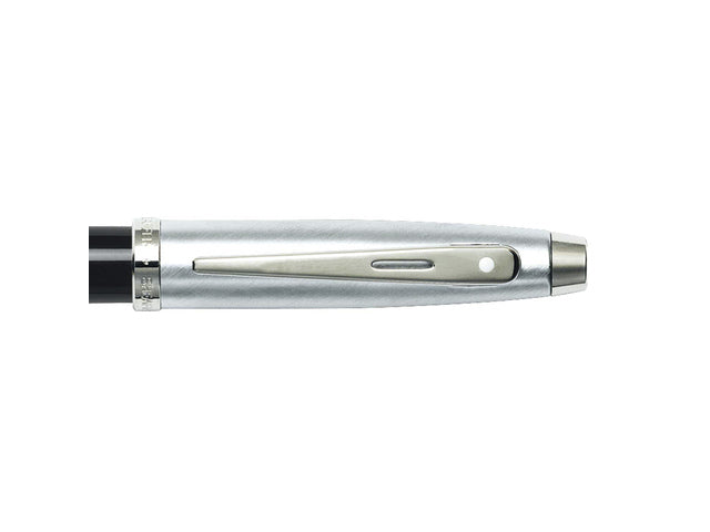 Vulpen SHEAFFER 100 E9313 F Glanzend zwart barrel geborsteld chroom, verchroomd