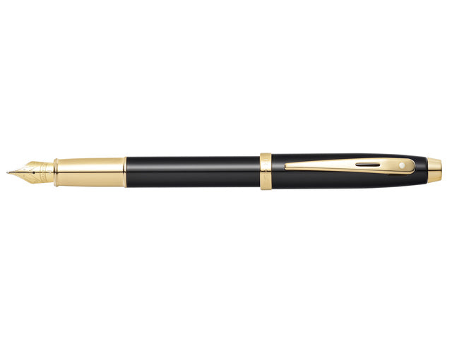 Vulpen SHEAFFER 100 E9322 F Glanzend zwart goudkleurig