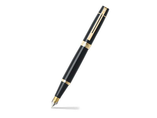 Vulpen SHEAFFER 300 E9325 F Glanzend zwart goudkleurig