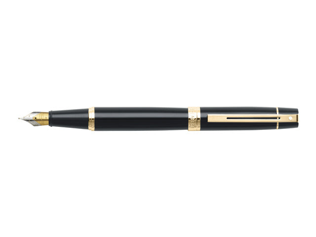 Vulpen SHEAFFER 300 E9325 M Glanzend zwart goudkleurig