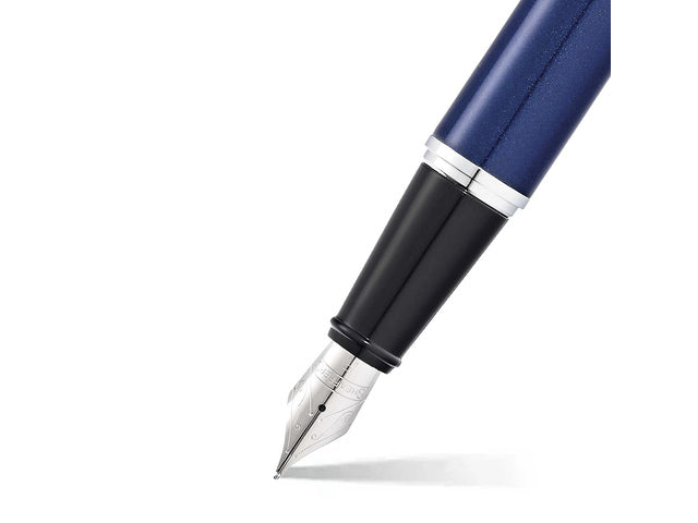 Vulpen SHEAFFER 300 E9341 F Glanzend blauw verchroomd