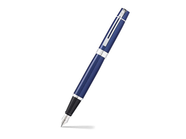 Vulpen SHEAFFER 300 E9341 F Glanzend blauw verchroomd