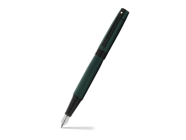 Vulpen SHEAFFER 300 E9346 F Mat groene lak gepolijst zwart