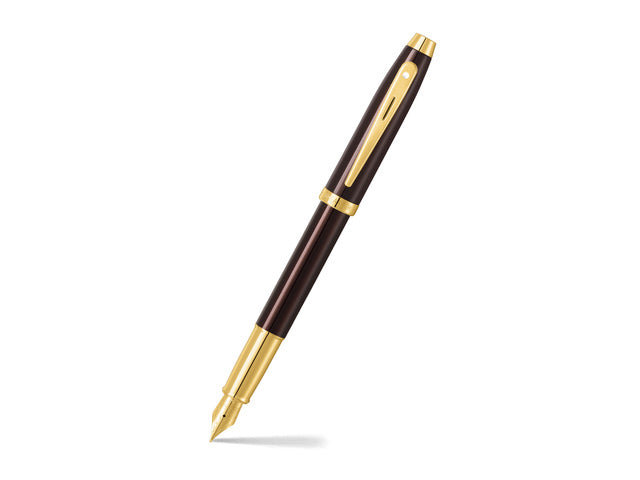 Vulpen SHEAFFER 100 E9370 M Koffiebruin PVD goud