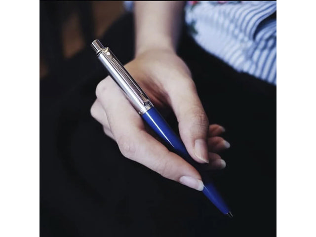 Balpen SHEAFFER SENTINEL 321 Blauw geborsteld chroom verchroomd