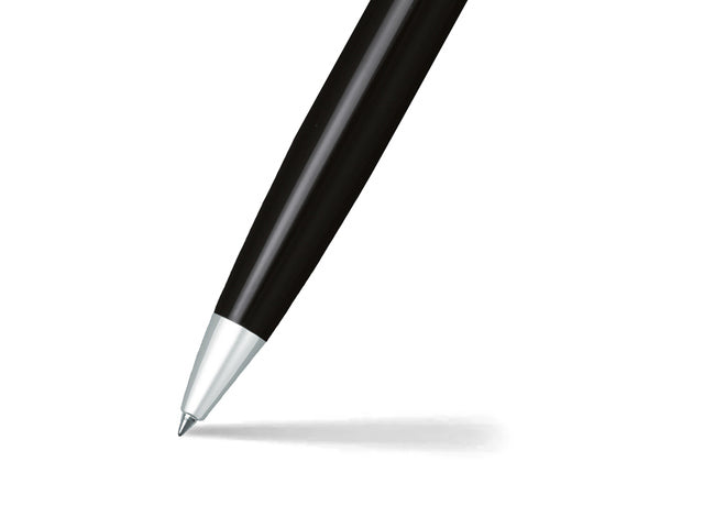 Balpen SHEAFFER 300 E9314 Zwarte cilinder chromen dop verchroomd