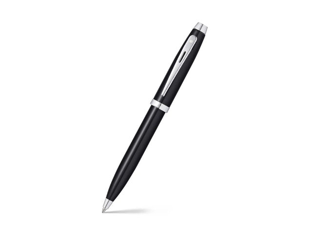 Balpen SHEAFFER 100 E9338 Glanzend zwart gelakt verchroomd