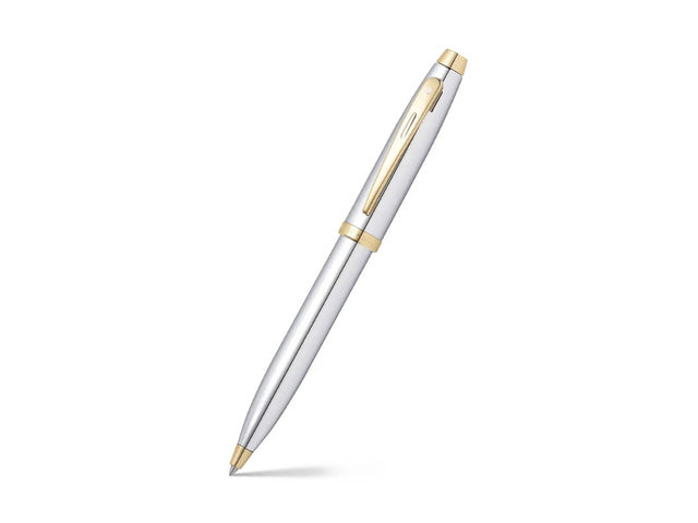 Balpen SHEAFFER 100 E9340 Bright chrome goudkleurig