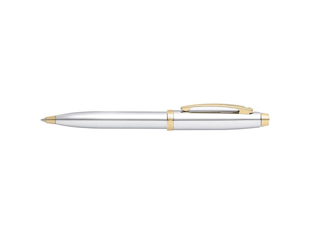 Balpen SHEAFFER 100 E9340 Bright chrome goudkleurig