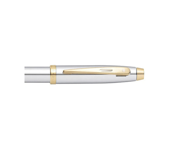 Balpen SHEAFFER 100 E9340 Bright chrome goudkleurig