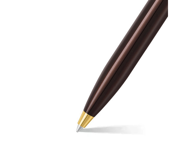 Balpen Sheaffer 100 E9370 Koffie bruin PVD goud