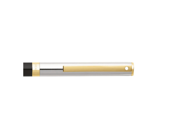 Balpen SHEAFFER Sagaris E9475 Glanzende zwarte chromen dop met gouden afwerking