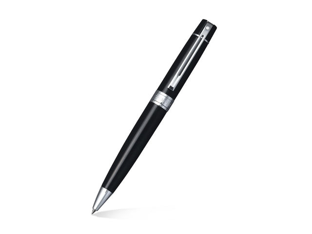 Balpen Giftset Sheaffer 300 Balpen Giftset SHEAFFER 300 G9312 Helder chroom goudkleur met lederen penetui
