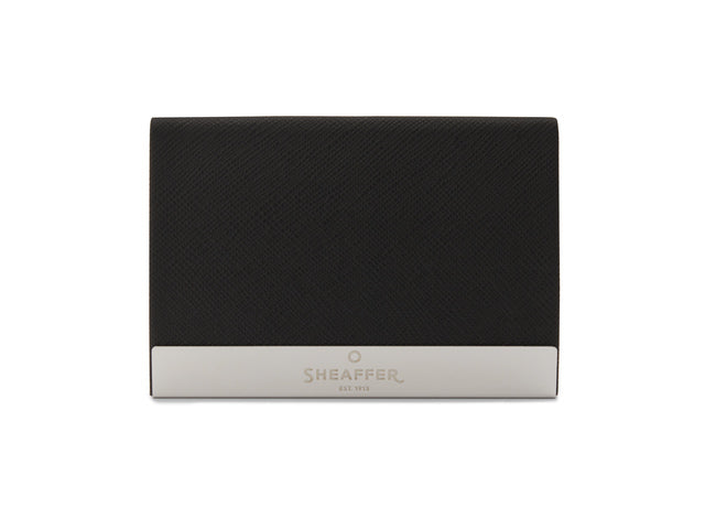 Balpen Giftset SHEAFFER 300 G9314 Glanzend zwart verchroomd met visitekaarthouder