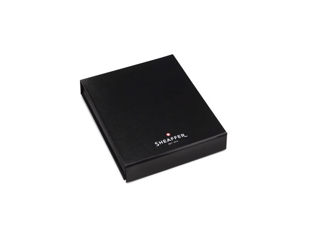 Balpen Giftset SHEAFFER 300 G9314 Glanzend zwart verchroomd met visitekaarthouder