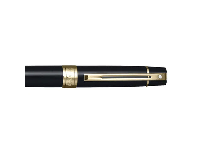 Balpen Giftset Sheaffer 300 Balpen Giftset SHEAFFER 300 G9325 Helder chroom goudkleur met lederen penetui