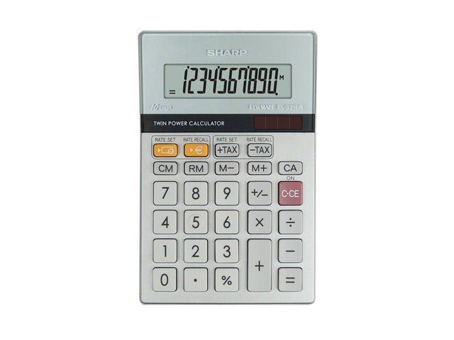 Rekenmachine Sharp-EL331ERB zilver desktop