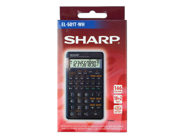 Rekenmachine Sharp EL501TWH zwart-wit wetenschappelijk