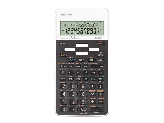 Rekenmachine Sharp-EL531THBWH zwart-wit wetenschappelijk
