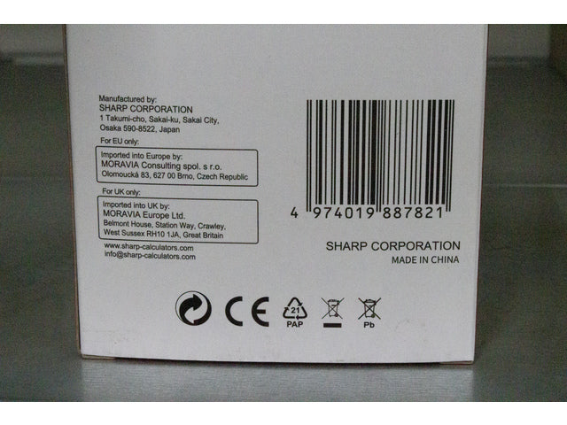 Rekenmachine Sharp ELW531TGWH met wetenschappelijke schrijfweergave