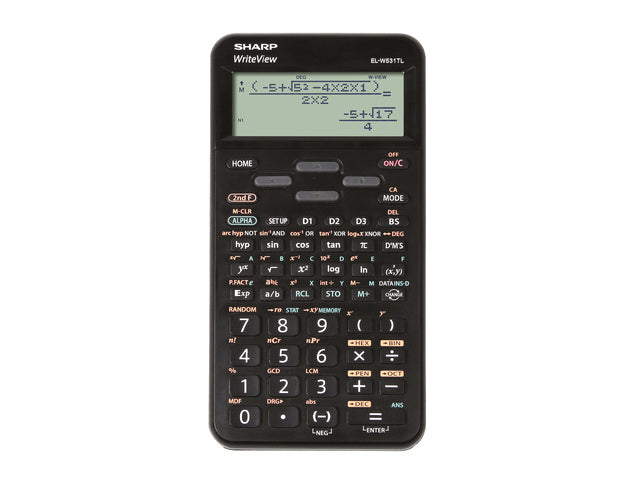 Rekenmachine Sharp ELW531TLBBK zwart wetenschappelijke schrijfweergave