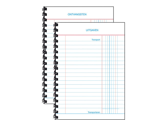 Spiraalgebonden kasboek Sigel A6 staand 50 blad