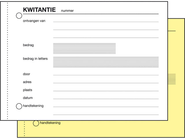 Kwitantieboekje Sigel Expres zelfkopiërend A6 2x50 blad