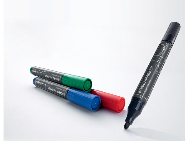 Whiteboardstift Sigel 4 kleur Zwart/blauw/rood/groen